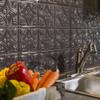FASDE Traditional Style/Pattern 1 Decorative Vinyl 18in x 24in Backsplash Panel in Smoked Pewter (5 Pack) view 3
