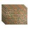 FASDE Traditional Style/Pattern 1 Decorative Vinyl 18in x 24in Backsplash Panel in Copper Fantasy (5 Pack) view 1