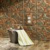 FASDE Traditional Style/Pattern 1 Decorative Vinyl 18in x 24in Backsplash Panel in Copper Fantasy (5 Pack) view 3
