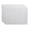 FASDE Traditional Style/Pattern 1 Decorative Vinyl 18in x 24in Backsplash Panel in Gloss White (5 Pack) view 1