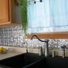 FASDE Traditional Style/Pattern 1 Decorative Vinyl 18in x 24in Backsplash Panel in Crosshatch Silver (5 Pack) view 2