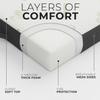 Cozzzi Folding Mattress - Twin Size Trifold Foam Mattress Topper with Removable Cover - Lightweight and Portable Sleeping Mat - Compact and Easy to Storage 75" x 31" x 4 (Grey) view 4
