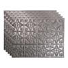 FASDE Traditional Style/Pattern 1 Decorative Vinyl 18in x 24in Backsplash Panel in Galvanized Steel (5 Pack) view 1