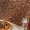 FASDE Traditional Style/Pattern 1 Decorative Vinyl 18in x 24in Backsplash Panel in Antique Bronze (5 Pack) view 3