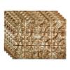 FASDE Traditional Style/Pattern 1 Decorative Vinyl 18in x 24in Backsplash Panel in Bermuda Bronze (5 Pack) view 1