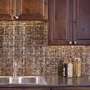 FASDE Traditional Style/Pattern 1 Decorative Vinyl 18in x 24in Backsplash Panel in Bermuda Bronze (5 Pack) view 2