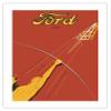 1933 Ford V-8 Model 40 - French - Vintage Automobile Poster - Bamboo Fine Art 290gsm Paper Print (Unframed) 24x32in view 1