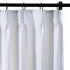 ChadMade Linen Cotton 2 Panels 27 Inch Wide by 108 Inch Long Curtains Room Darkening Pinch Pleated Draperies Living Room Patio Sliding Door Extra Long Drapes, Paper White, Cary Collection view 2