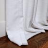 ChadMade Linen Cotton 2 Panels 27 Inch Wide by 108 Inch Long Curtains Room Darkening Pinch Pleated Draperies Living Room Patio Sliding Door Extra Long Drapes, Paper White, Cary Collection view 4