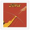 1933 Ford V-8 Model 40 - French - Vintage Automobile Poster - Fine Art Rolled Canvas Print 20in x 26in view 1