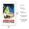 1932 Monaco Grand Prix - Vintage Car Racing Poster - Bamboo Fine Art 290gsm Paper Print (Unframed) 24x32in view 2