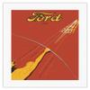 1933 Ford V-8 Model 40 - French - Vintage Automobile Poster - Fine Art Rolled Canvas Print 16in x 20in view 1