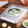 Cabilock Stainless Steel Pot Lid Cover Protector for Kitchen Visible Lid Anti-oil Splashing Cookware for Home and Restaurant Use Kitchen Gadget view 4