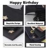 PAKBOOM Happy 64th Birthday Banner Backdrop - 64 Birthday Party Decorations Supplies for Men - Black Gold 4 x 6ft view 3