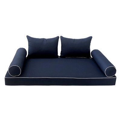 DBM IMPORTS *Cover ONLY*-Style 4 Daybed Mattress Bolster Pillow Contrast Trim Twin-AD101