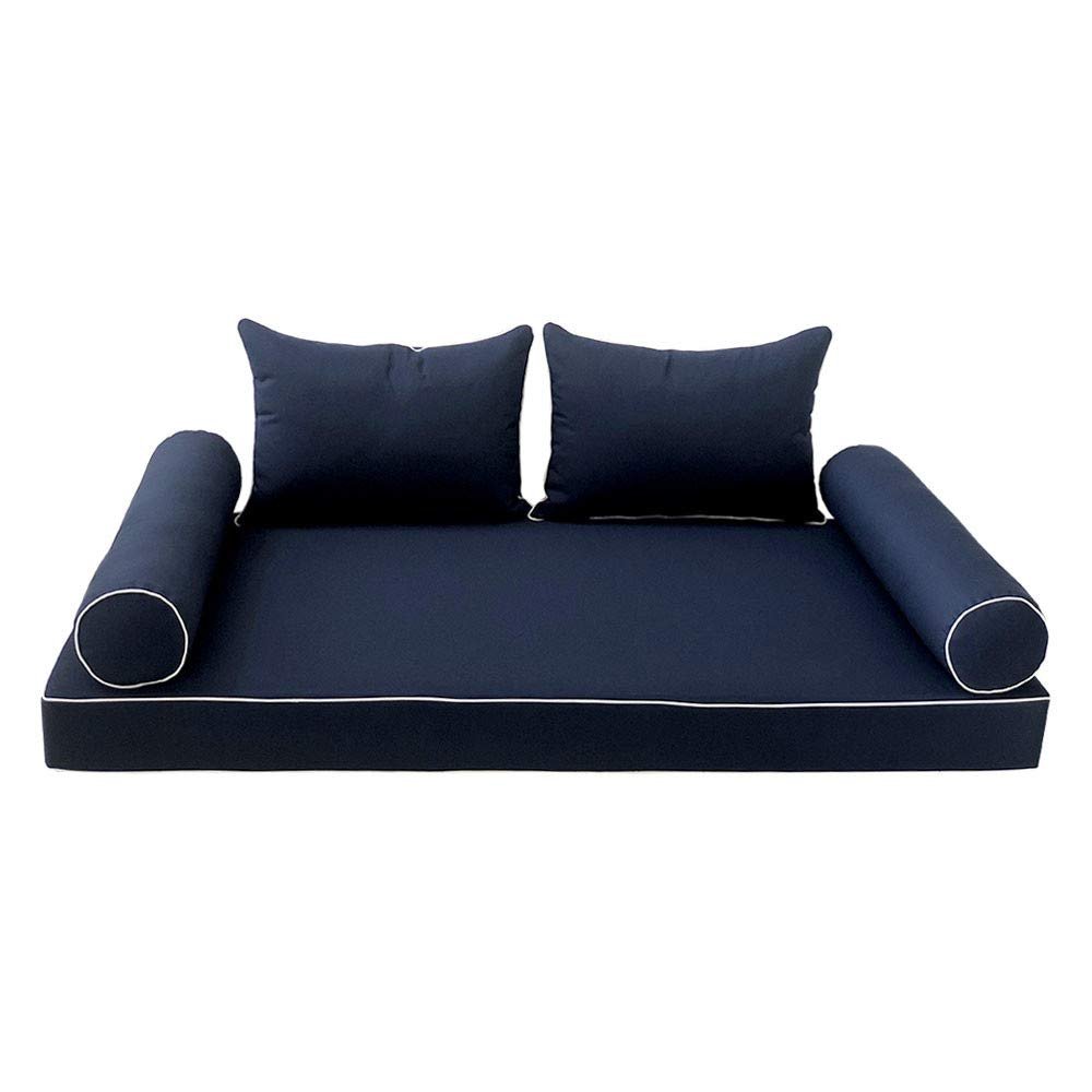 DBM IMPORTS *Cover ONLY*-Style 4 Daybed Mattress Bolster Pillow Contrast Trim Twin-AD101