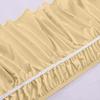 Amuze Bedding Eay Fit Elastic Wrap Around Ruffled Bed Skirt Recron 500 Thread Count(Gold, Cal Queen, Drop Length 18 Inches) view 3
