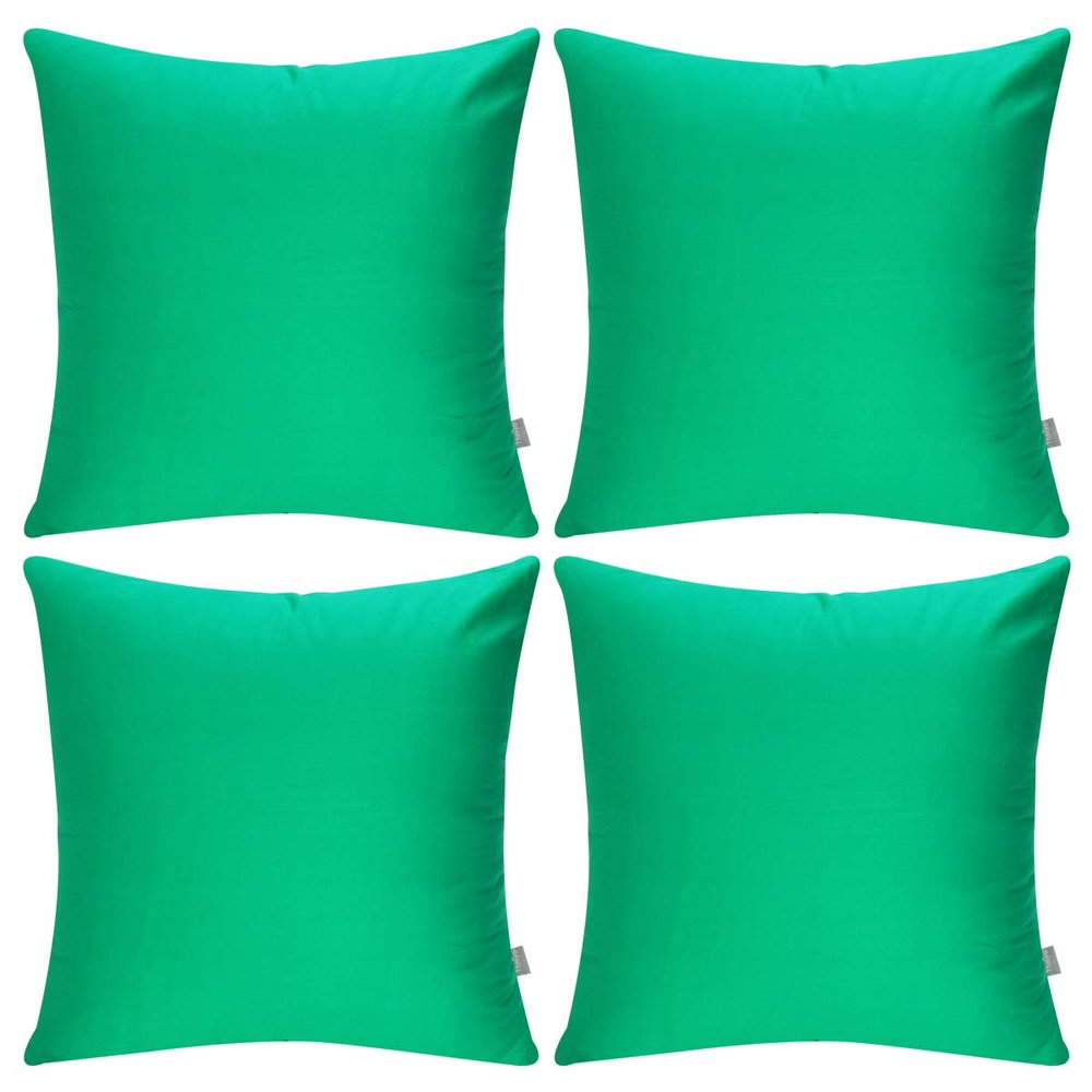 4-Pack 100% Cotton Comfortable Solid Decorative Throw Pillow Case,Thmyo Square Cushion Cover Pillowcase Sublimation Blank Pillow Covers DIY Throw Pillowcase for Sofa(16x16 inch/ 40x40cm,Bright Green)