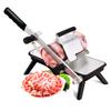 0.3-15mm Adjustable Manual Frozen Meat Slicer - Cutting Machine with Safe Non-Slip Feet and 200mm Stainless Steel Blade for Beef Roll Meat,Black view 1