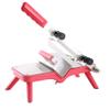 0.3-15mm Adjustable Manual Frozen Meat Slicer - Cutting Machine with Safe Non-Slip Feet and 200mm Stainless Steel Blade for Beef Roll Meat,Pink view 1