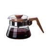 Coffee Maker Press Coffee Maker With Household Glass Coffee Pot Hand Coffee Pot Wooden Handle Glass Pot-Transparent Color (400Ml) view 1