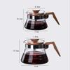 Coffee Maker Press Coffee Maker With Household Glass Coffee Pot Hand Coffee Pot Wooden Handle Glass Pot-Transparent Color (400Ml) view 4