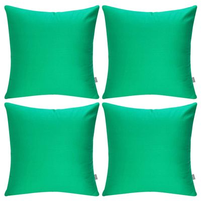 4-Pack 100% Cotton Comfortable Solid Decorative Throw Pillow Case,Thmyo Square Cushion Cover Pillowcase Sublimation Blank Pillow Covers DIY Throw Pillowcase for Sofa(20x20 inch/ 50x50cm,Bright Green)