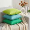 4-Pack 100% Cotton Comfortable Solid Decorative Throw Pillow Case,Thmyo Square Cushion Cover Pillowcase Sublimation Blank Pillow Covers DIY Throw Pillowcase for Sofa(20x20 inch/ 50x50cm,Bright Green) view 3