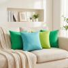 4-Pack 100% Cotton Comfortable Solid Decorative Throw Pillow Case,Thmyo Square Cushion Cover Pillowcase Sublimation Blank Pillow Covers DIY Throw Pillowcase for Sofa(20x20 inch/ 50x50cm,Bright Green) view 4
