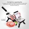 0.3-15mm Adjustable Manual Frozen Meat Slicer - Cutting Machine with Safe Non-Slip Feet and 200mm Stainless Steel Blade for Beef Roll Meat,White view 4