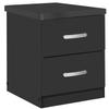 Better Home Products Night Stand 2 Drawers (Black) view 1