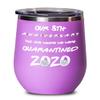 8th Anniversary Quarantine Wine Tumbler for Wife from Husband The One Where We Were Quarantined 2020 Funny Friends Pandemic Travel Mug 12 oz Insulated view 1