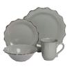 10 Strawberry Street Oxford Gray 24 Piece Dinnerware Set view 2