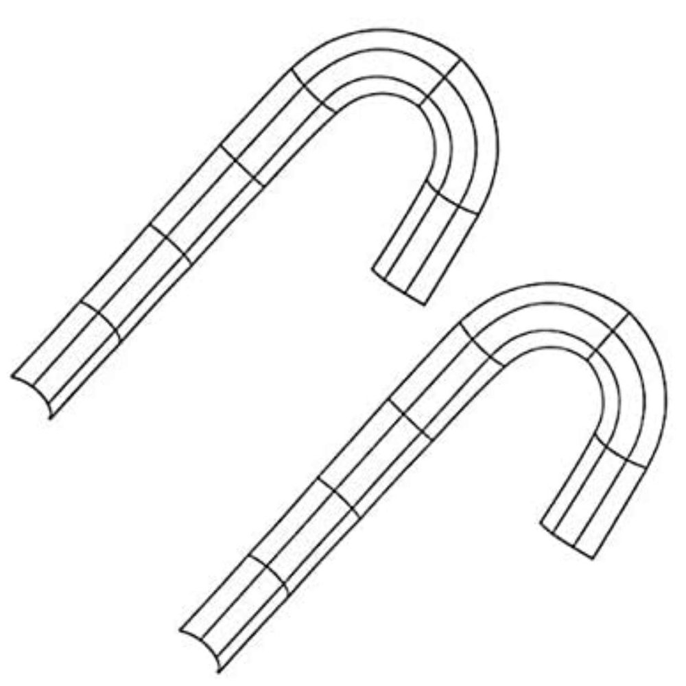 Wreath Christmas Candy Cane Shaped Frame (Bonus SU Exclusive Messhu) Wire Frame-2pk