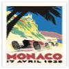 1932 Monaco Grand Prix - Vintage Car Racing Poster - Fine Art Matte Paper Print (Unframed) 30x44in view 1