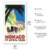 1932 Monaco Grand Prix - Vintage Car Racing Poster - Fine Art Matte Paper Print (Unframed) 30x44in view 2