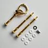 3 Tier Ceramic Cake Plate Stand Handle fittings/ Cupcake Stand Tower/ Dessert Stand/ Party Pastry Serving Platter/ Food Display Stand (gold Leaves) view 2