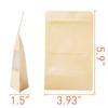 LZLPACKING Kraft Stand Up bags 100 Pcs,Brown Resealable Bags with Window for Home or Business,Coffee,Food Storage Bags,Sealable Bags for Packaging(3.95.9) view 2