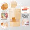 LZLPACKING Kraft Stand Up bags 100 Pcs,Brown Resealable Bags with Window for Home or Business,Coffee,Food Storage Bags,Sealable Bags for Packaging(3.95.9) view 3