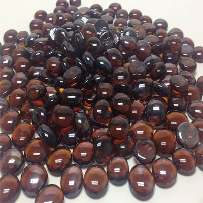 WGV Flat Marbles, Pebbles, Glass Gems for Vase Fillers, Party Table Scatter, Wedding, Decoration, Landscaping, Aquarium Decor, Crystal Rocks, Brown (20 Pounds, Approx 2000 pcs)