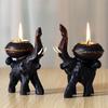 ornerx Tea Light Candle Holders Design of Lucky Elephant Valentines Day Set of 2 view 4