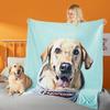 SOUFEEL Custom Dog Portrait Blanket Personalized Blankets & Throws with Photo, Custom Fathers Day Birthday Christmas New Year Gifts Blanket for Pet Mom Dad Men Women Couple view 1