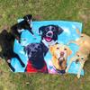 SOUFEEL Custom Dog Portrait Blanket Personalized Blankets & Throws with Photo, Custom Fathers Day Birthday Christmas New Year Gifts Blanket for Pet Mom Dad Men Women Couple view 3