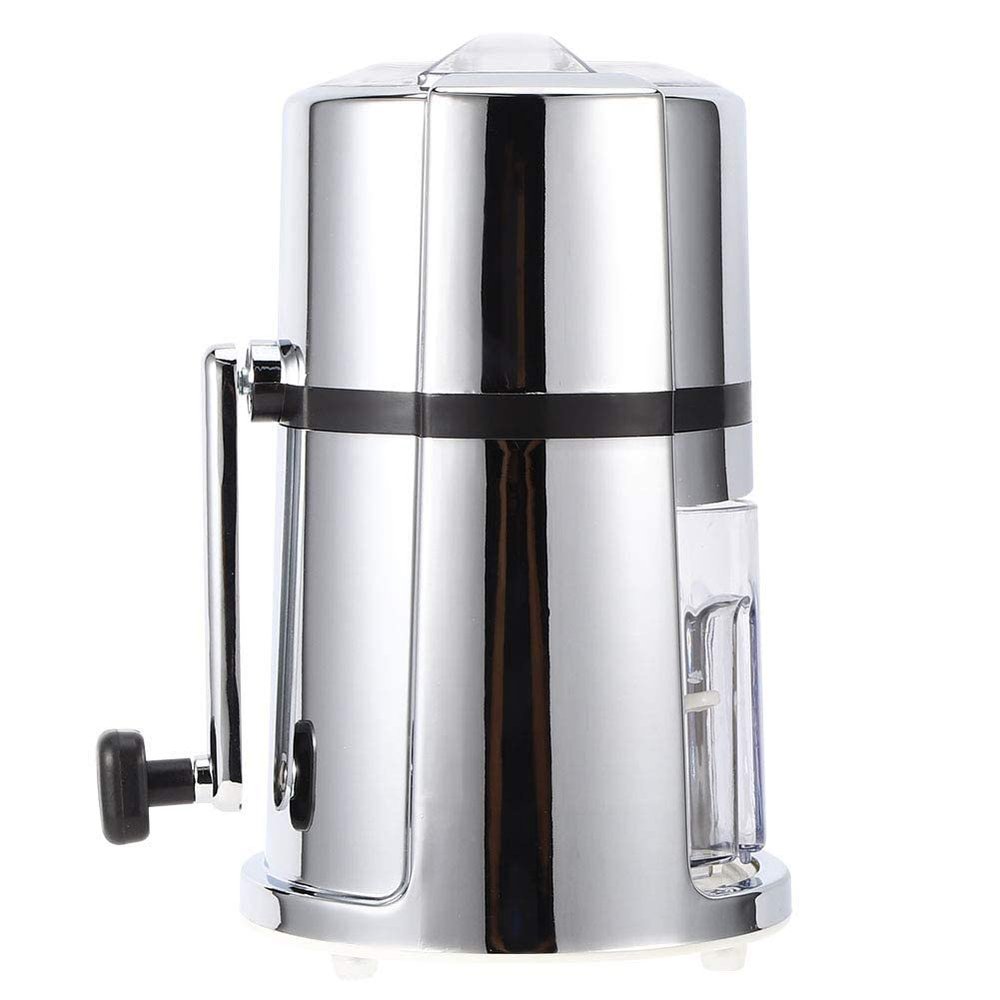 Atyhao Manual Ice Shaver Snow Cone Machine, Portable Ice Crusher Commercial Household Shaved Ice Machine with