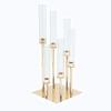 24-Inch Tall Gold Candelabra Candle Holder Centerpiece Glass - Wedding Reception Party Dining Table Home Decorations view 1