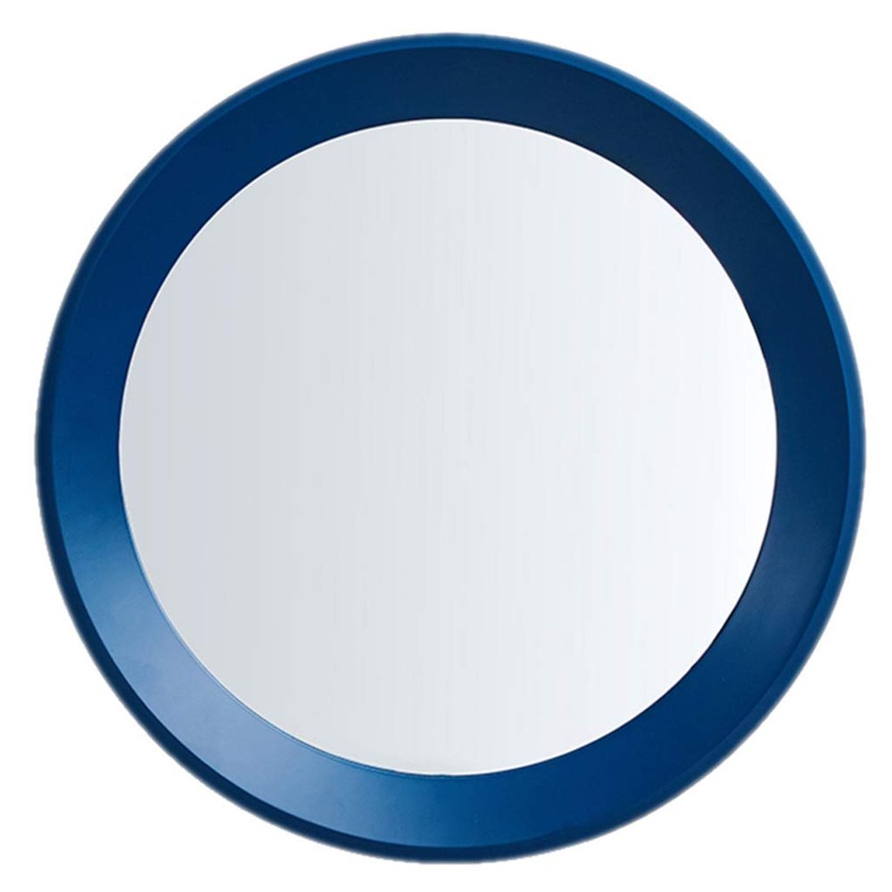 15-inch Large Wall-Mounted Round Mirror for Toilet, Entrance, Living Room, Yellow/Blue