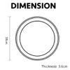 15-inch Large Wall-Mounted Round Mirror for Toilet, Entrance, Living Room, Yellow/Blue view 3
