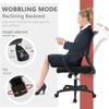 BestShop Ergonomic Office Chair Home Desk Chair Mid Back Mesh Chair Swivel Rolling Computer Chair Modern Task Chair Executive Chair with Armrests Lumbar Support for Women Men, Black view 3