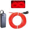 MaxLax EL Wire Red, 9.8ft/3m Portable Battery Pack Neon Light Strip 360 Cuttable Glowing Rope Lights for Parties, Halloween, DIY Decoration view 2