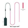 MaxLax EL Wire Red, 9.8ft/3m Portable Battery Pack Neon Light Strip 360 Cuttable Glowing Rope Lights for Parties, Halloween, DIY Decoration view 4